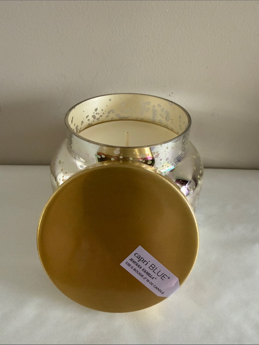Capri Blue Mercury Iridescent Scented Candles for Home- (Havana Vanilla, 19oz)